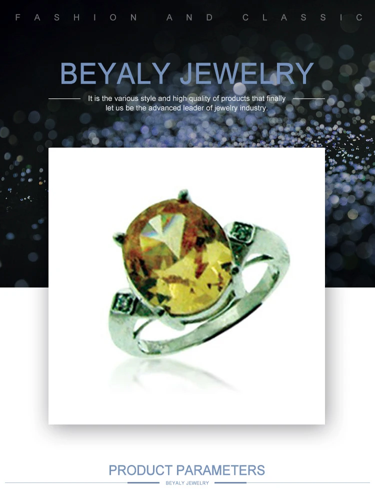 product-BEYALY-Cool Stylish Yellow Zircon Silver White Sapphire Rings-img
