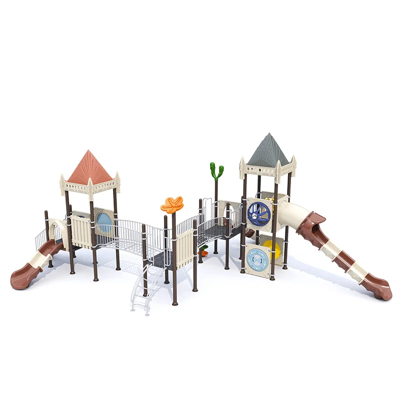 Feelkids ALITA-NC24012 Outdoor Plastic Slide Multi-Play Kids Activity Center with PE Board Exercise Equipment for Garden Park manufacture