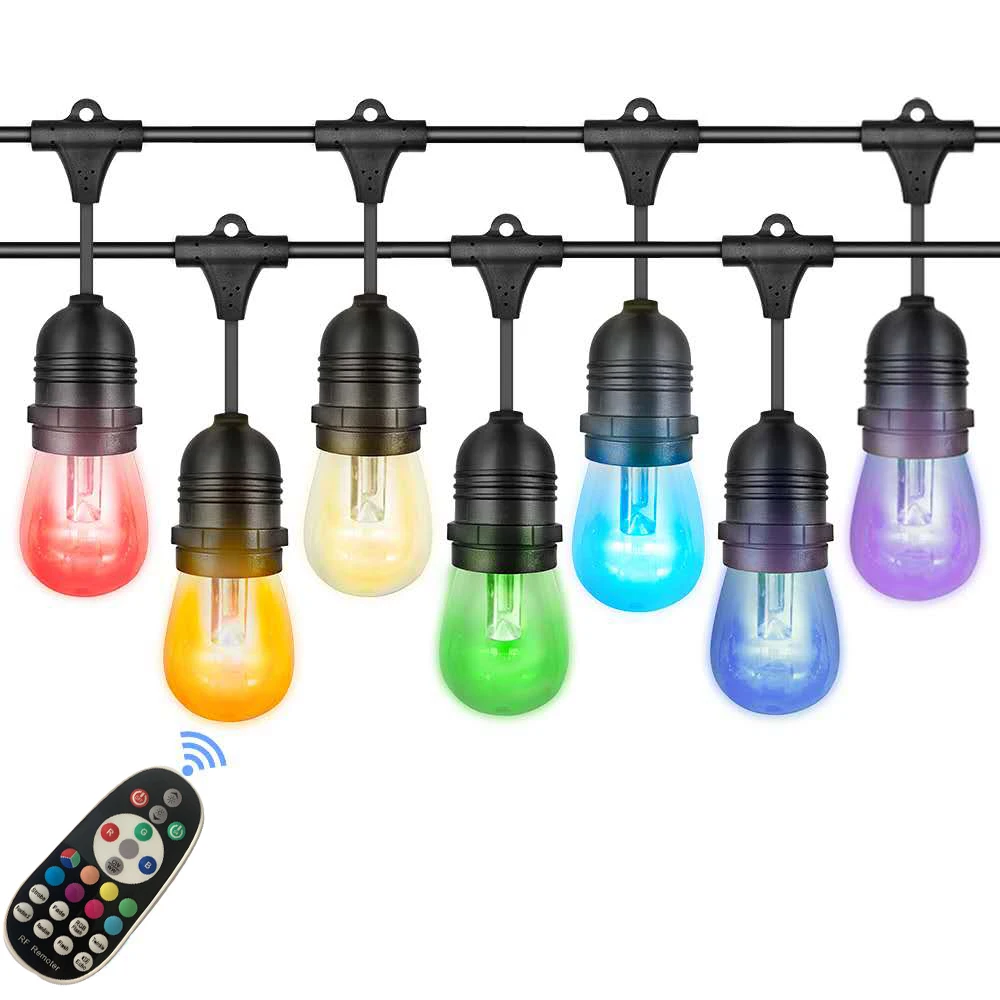 Waterproof Led Black String Lights Festoon Lighting For Decoration Light