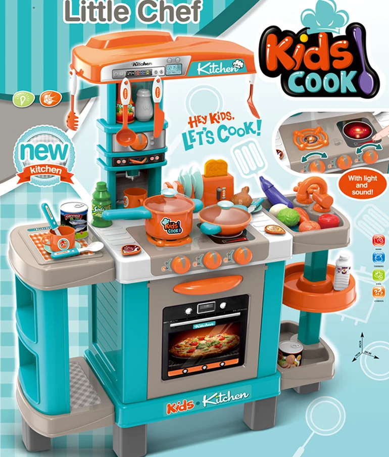 2023 Kids Pretend Play Cooking Toy,Kitchen Table Set Latest Toys With