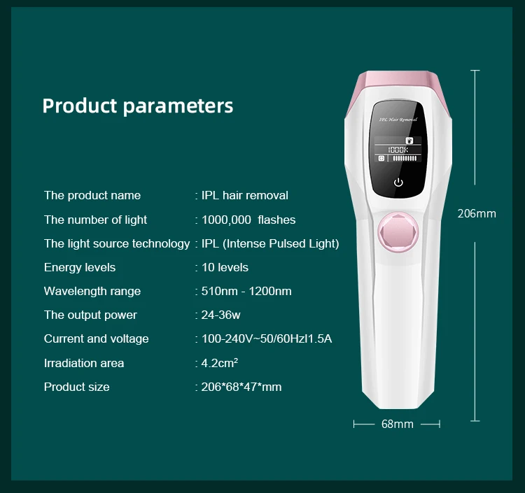 Ev Kullanılan Koltukaltı Tüm Vücut Ağrısız Ipl Lazer Kalıcı Epilasyon