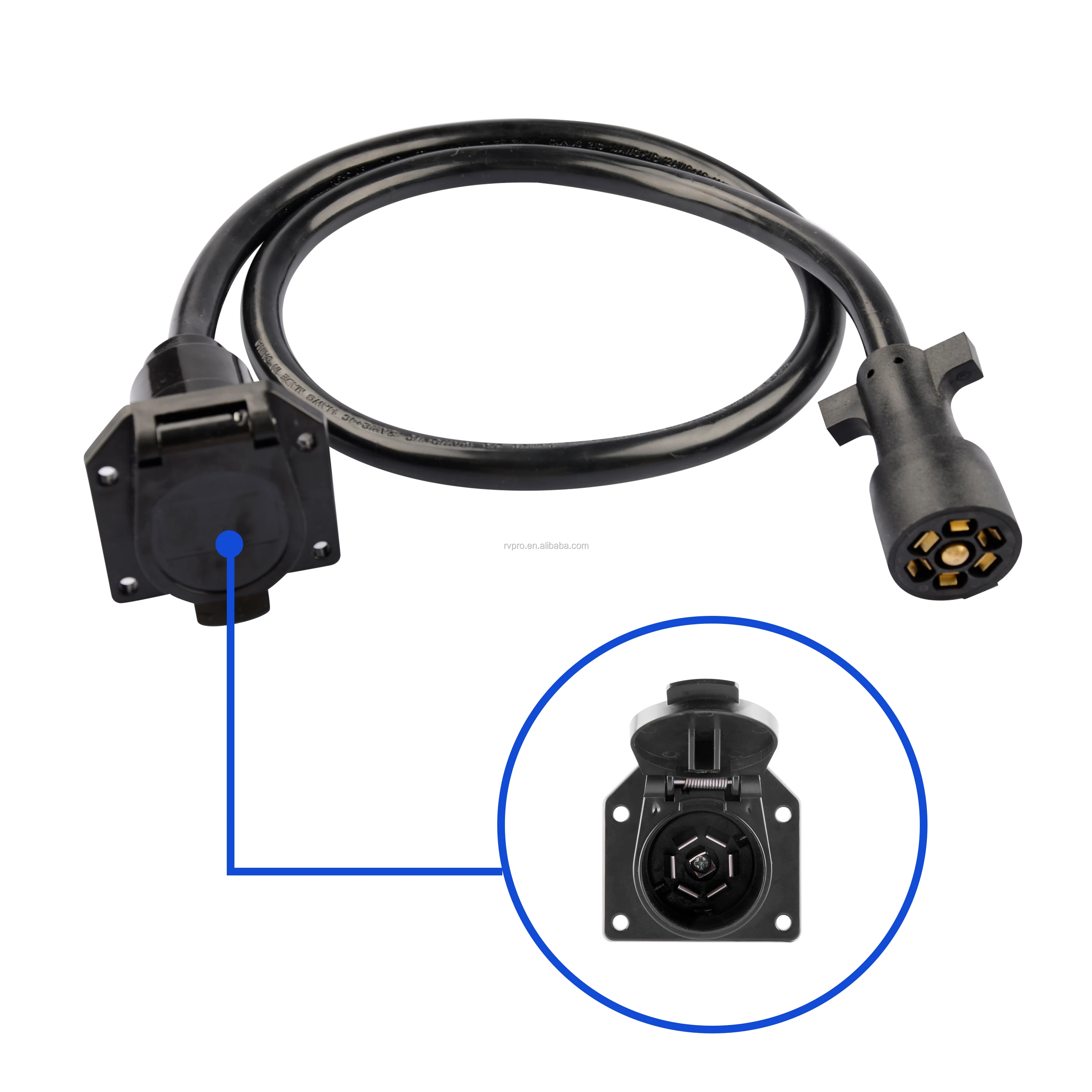 463 7 Way Trailer Plug Weatherproof Wiring Harness 8ft 7 Pin Trailer Connector Enclosed Trailer