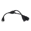 1 to 2 outlet multi plug connector Y splitter power extension cord cable