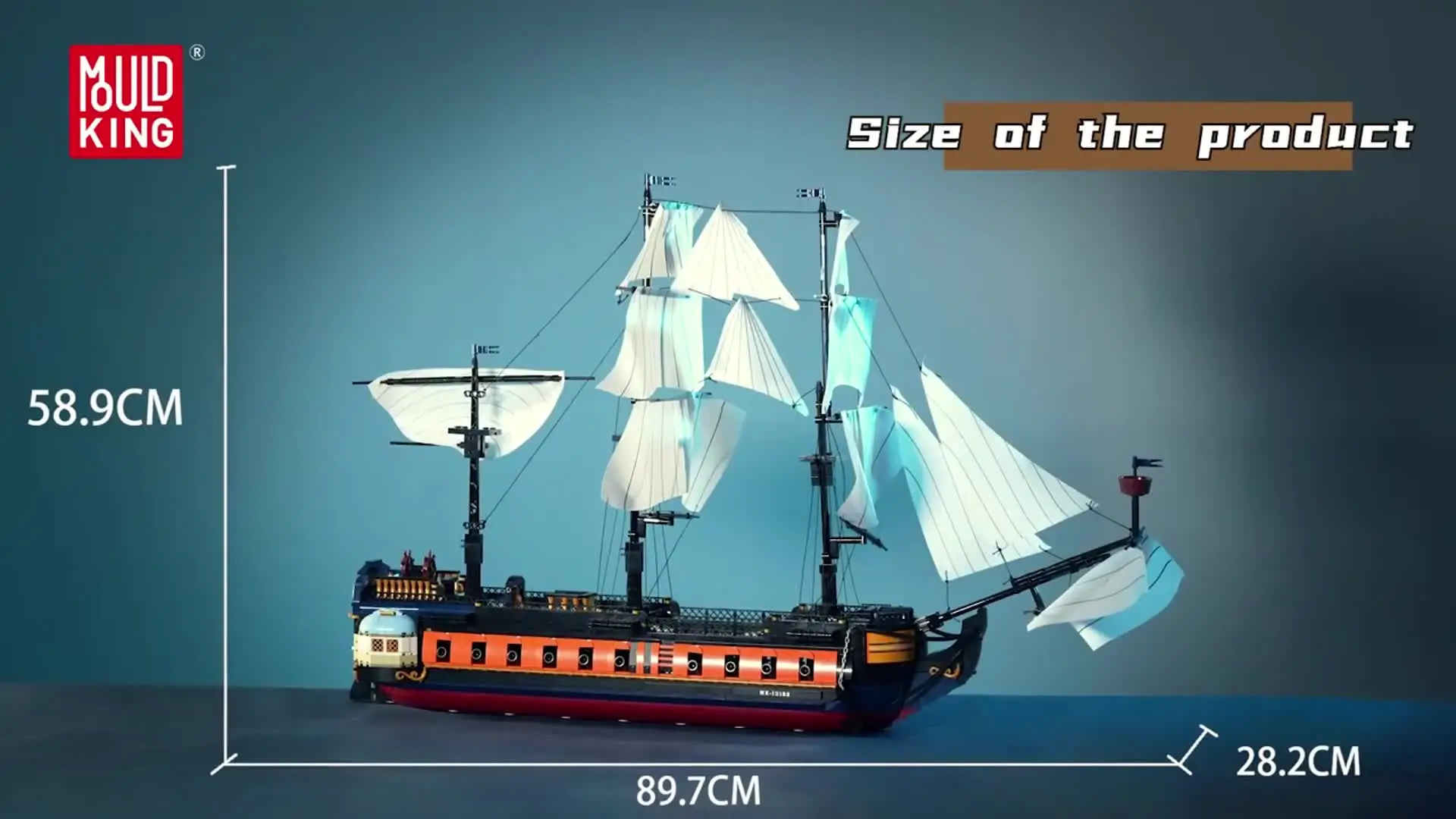 Mould King 13192 Pirate Ship MOC Imperial Flagship Model Toys