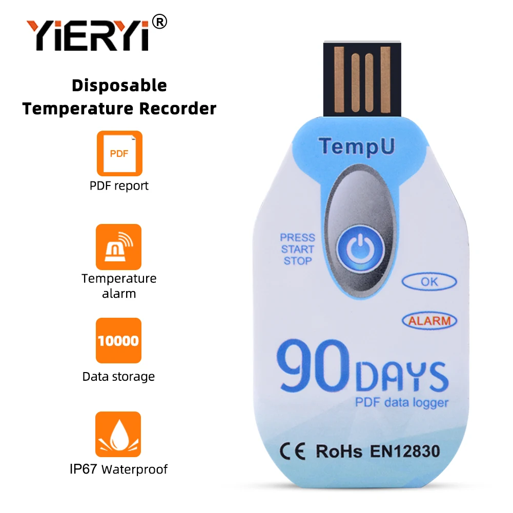Temperature Data Logger (disposable Temperature Recorder Tempu Tz