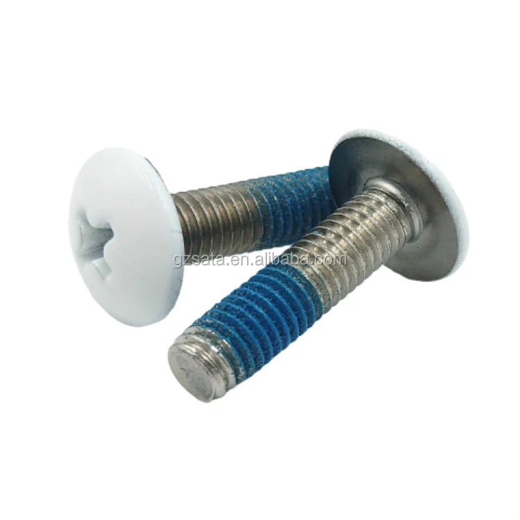 Customized Thread Locking Truss Head Phillips Machine Screws With White