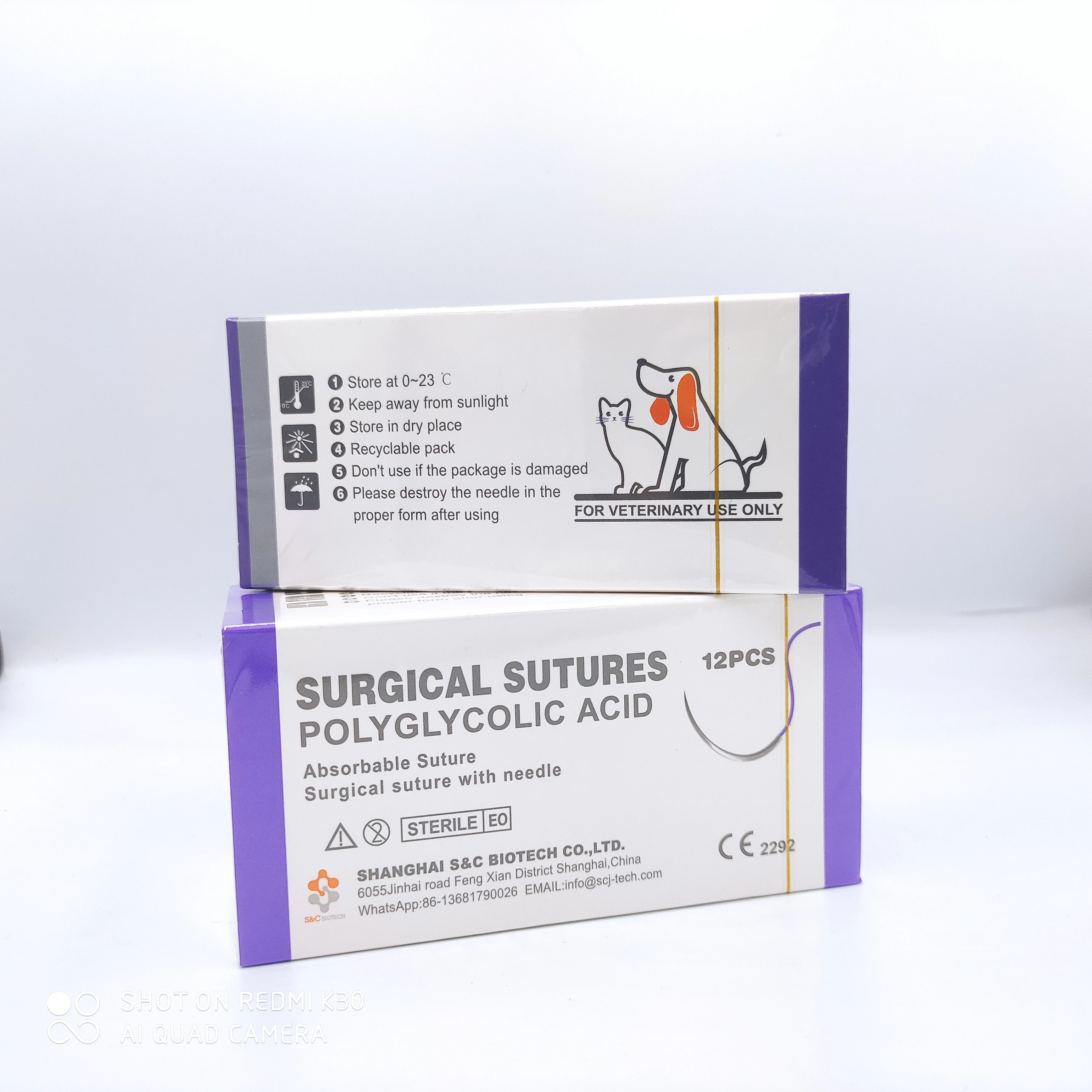 Veterinary Suture With Needle Pet Suture Kit Pga/pdo/silk/nylon/catgut