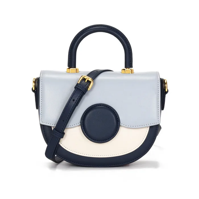 

Latest New Saddle Design Women Crossbody Bags Semicircle Shape Shoulder Messenger Bag for Women, Blue