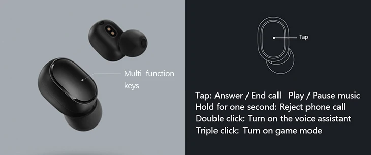 Global Version Xiaomi Mi True Wireless Earbuds Basic 2 Redmi AirDots 2 Wireless 5.0 Earphone Stereo Noise Reduction Mi Earphone