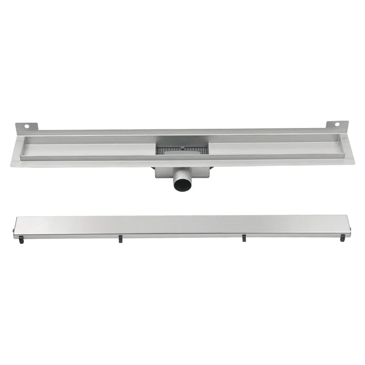 Linear Side Wall Drain In Bathroom For Easy Installation Againest The