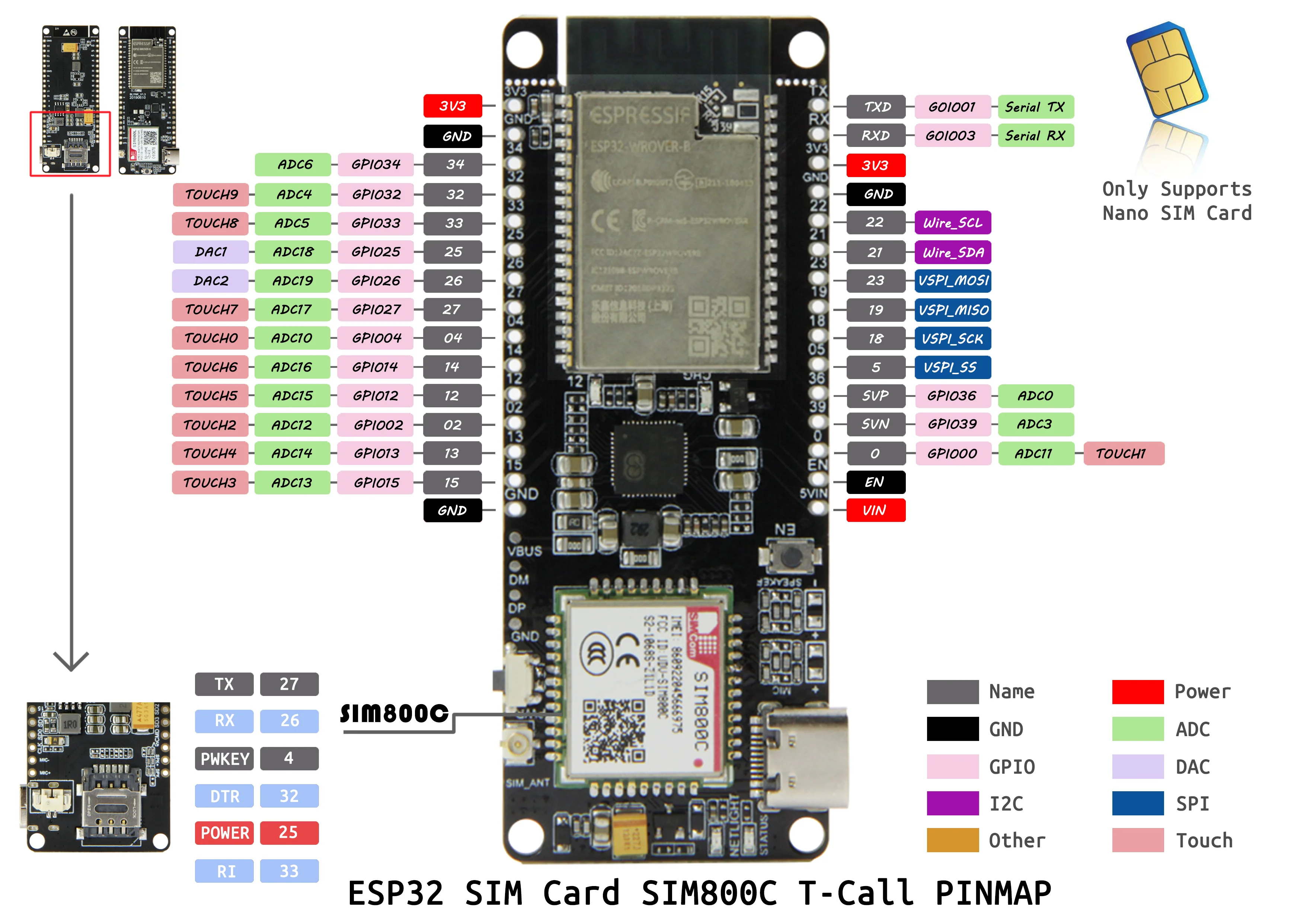 Unsoldered Ttgo Sim7600e-h Module Esp32-wrover-b Chip Wifi 18560 ...