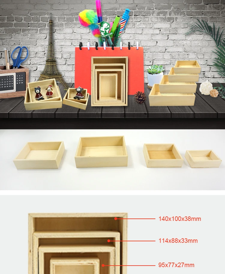 Custom Plain Small Square Wooden Gift Box Set For Jewelry Storage Buy