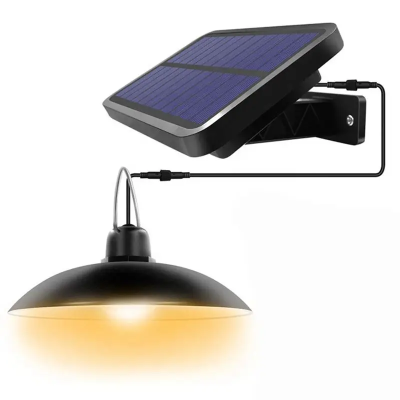 Outdoor Solar Pendant Light  Solar Lamp With Remote  Warm White/White Lighting