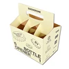 Corrugated Cardboard Paper Packaging Wine Bottle Box Custom Print Carton Six Pack Beer Box with Handle