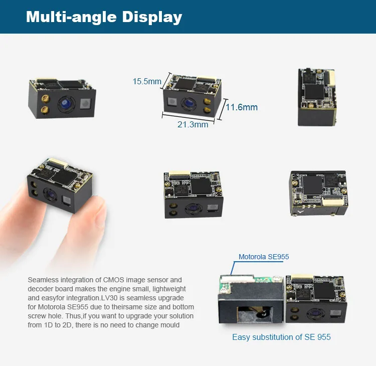 TTL232 Mini Embedded 2D Raspberry Pi Qr Code Barcode Scanner Module