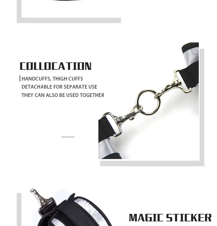 Sm Under Bed Bondage Kit Hand Wrist Ankle Cuffs Restraints Hog Tie