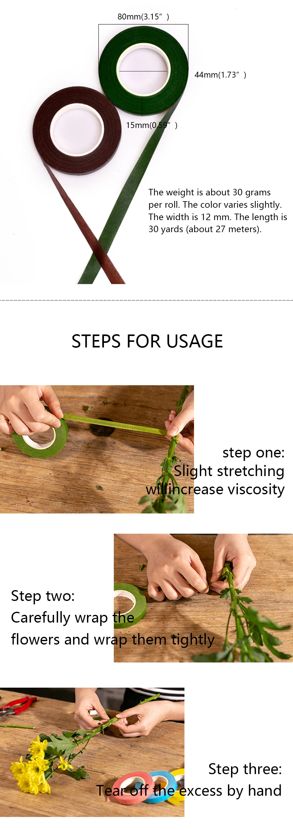 Floral Tapes For Bouquet Stem Wrapping And Floral Crafts Buy