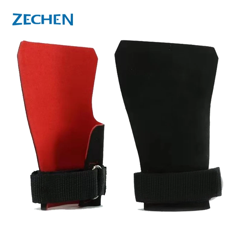 Microfibre leather gymnastics fingerless hand grips for cross fit
