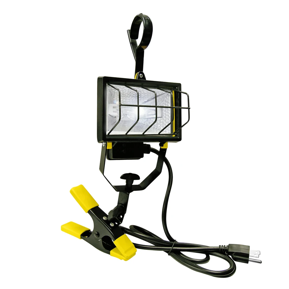 Portable Clamp  Floodlight Spot Lamp Garden Indoor Outdoor Powerful Light Hanging 250W Halogen Work Light