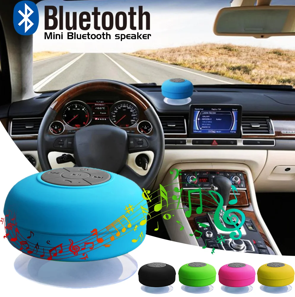 Strong Suction cup Bathroom Waterproof IPX4 Wireless Shower Blue tooth Speaker - ANKUX.COM