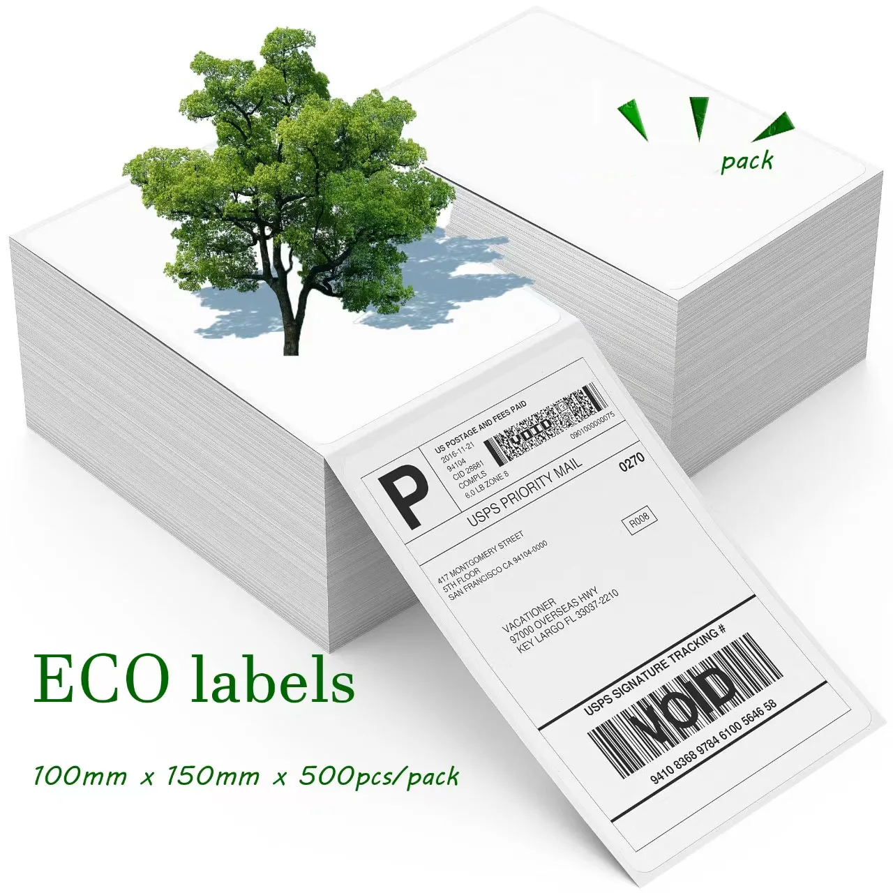 2025 New Arrival 500 Fanfold Thermal Labels 4x6 Direct l Self-adhesive   4  by 6 Thermal Label Printer Labels Direct 100x150mm details