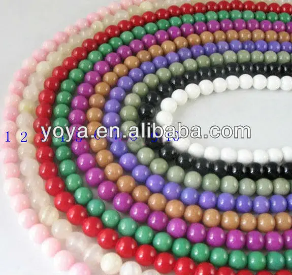 White jade beads,round white beads,loose beads for jewelry making.jpg