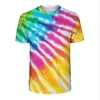 OEM custom Logo tie Dye T shirts DIY printed cotton pullover hoodie shirts sweater shirt for men women