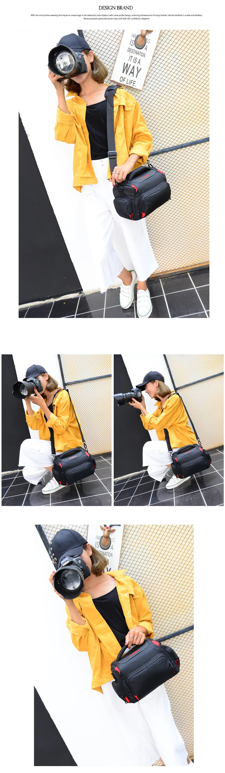 Factory Professional Fashion Waterproof DSLR Camera Case Bags For 50D 60D 70D