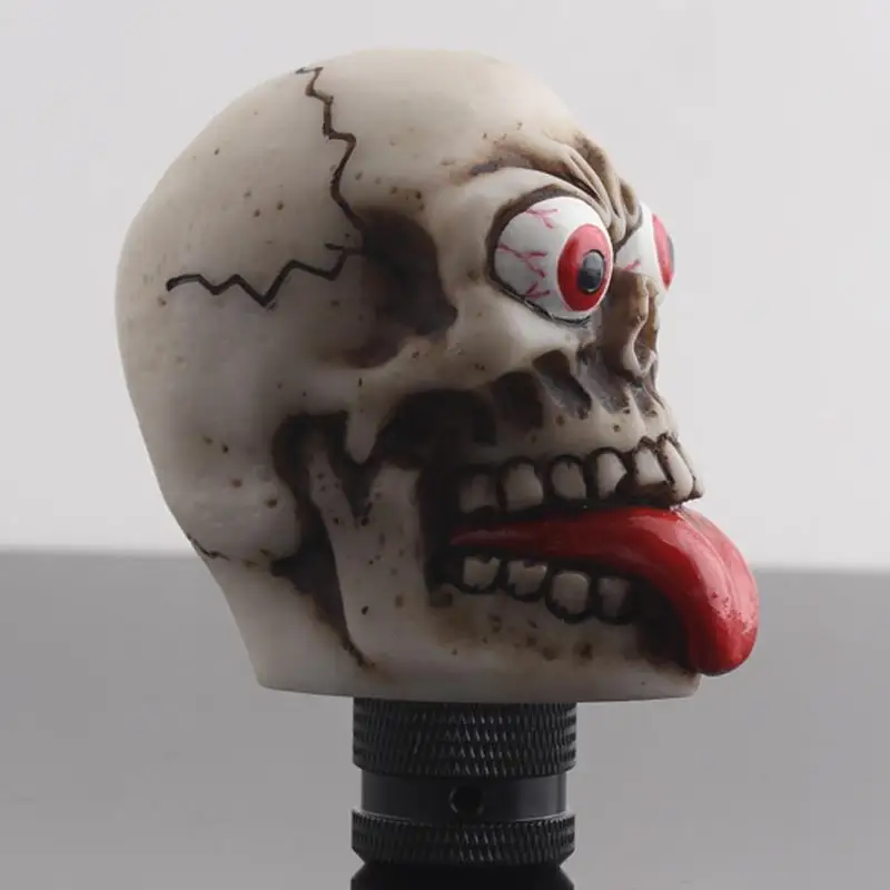 Car Truck Red Tongue Skull Manual Gear Stick Shift Shifter Lever Knob Universal