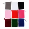 Wholesale In Stock Small Mini Blue Velvet Drawstring Pouch Velvet Jewelry Pouch