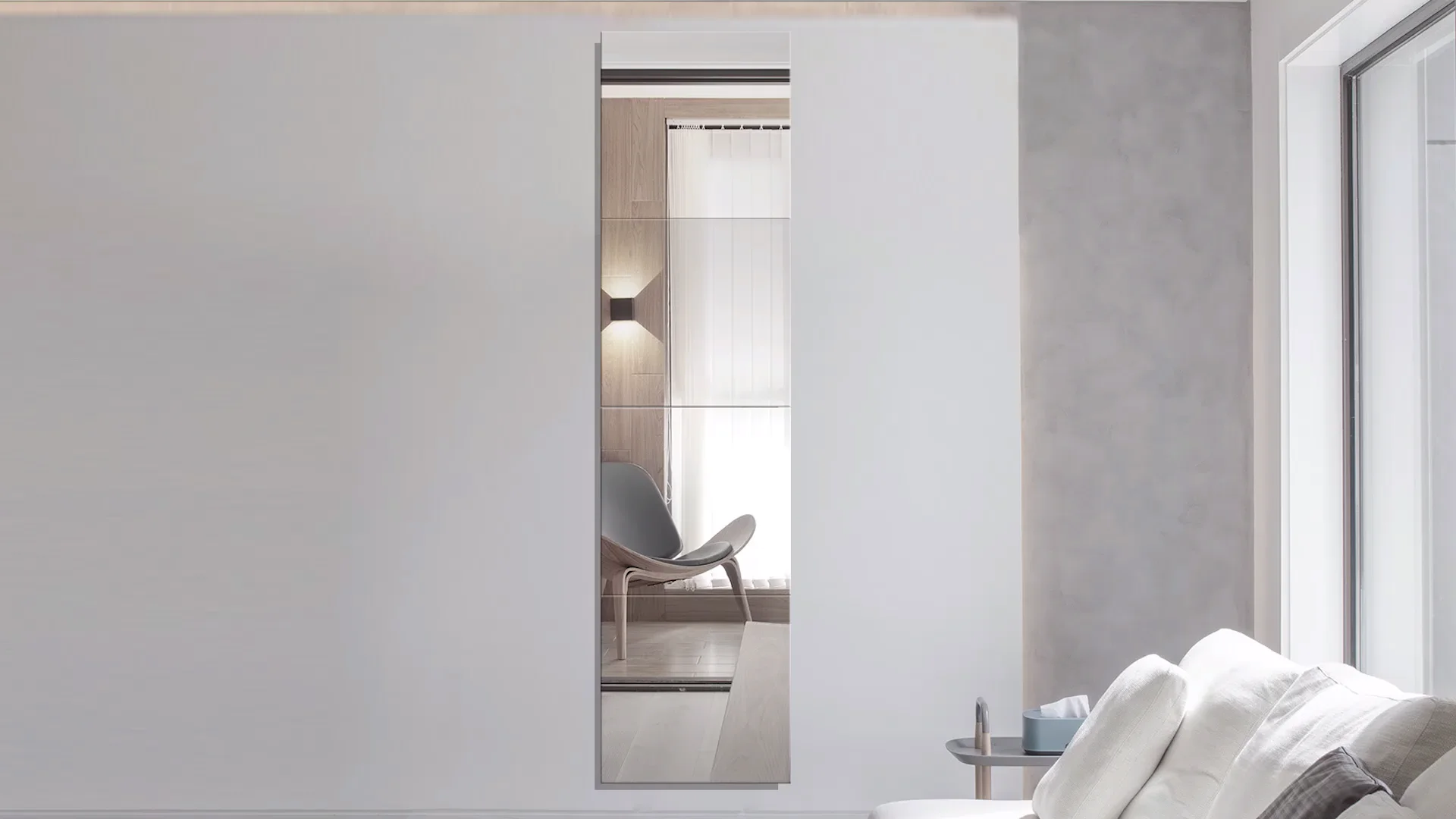 Polished Edge Mirror Beveled Edge 12x12 Mirrors Tiles For Decoration