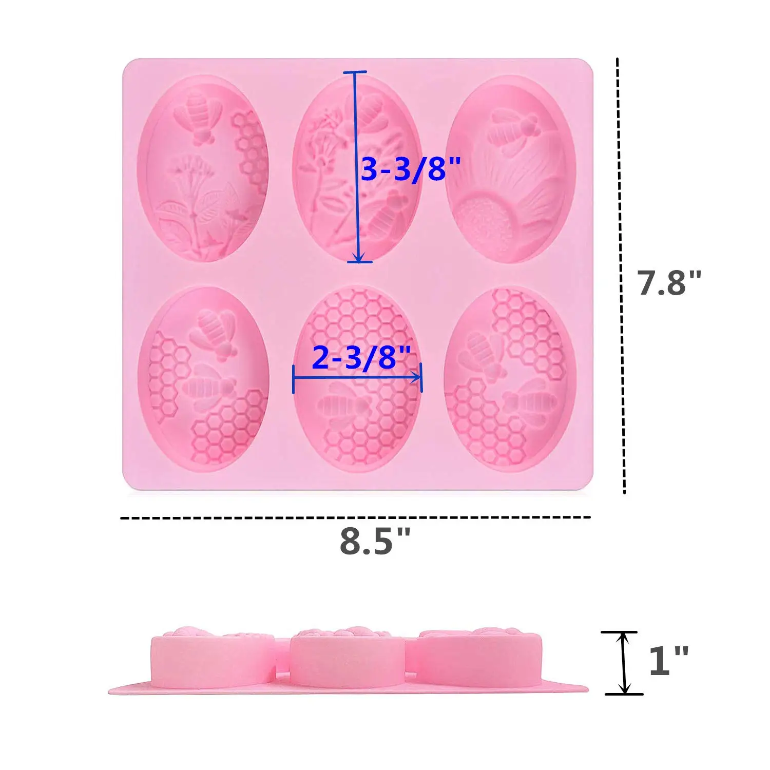 Hot Sale Soap Mold 6 Cavities 3d Bee Silicone Molds Buy 6