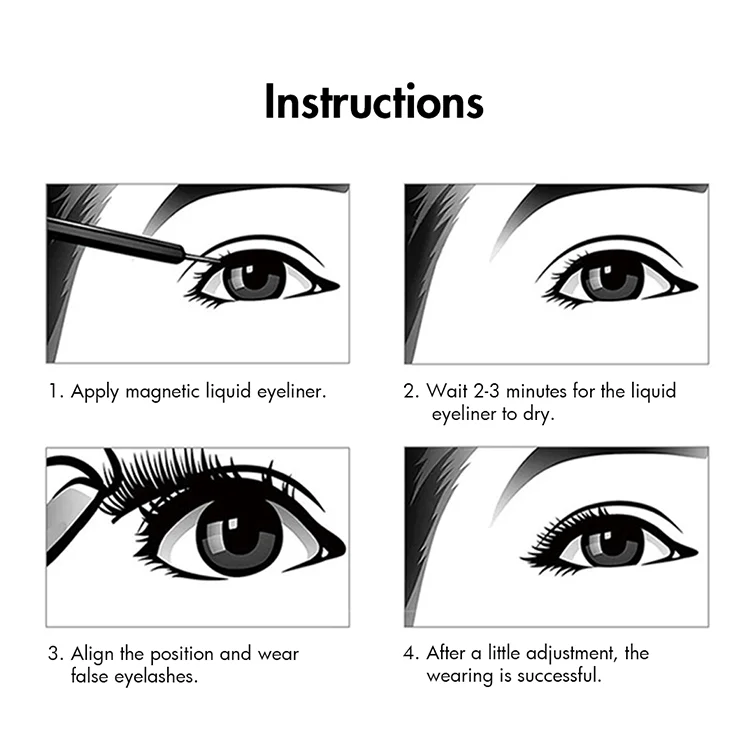 Wholesale 5 Pairs Lash Vendor Private Label Logo Natural 3d Mink  False Eyelashes With Magnetic Liquid Eyeliner Set Eyelashes