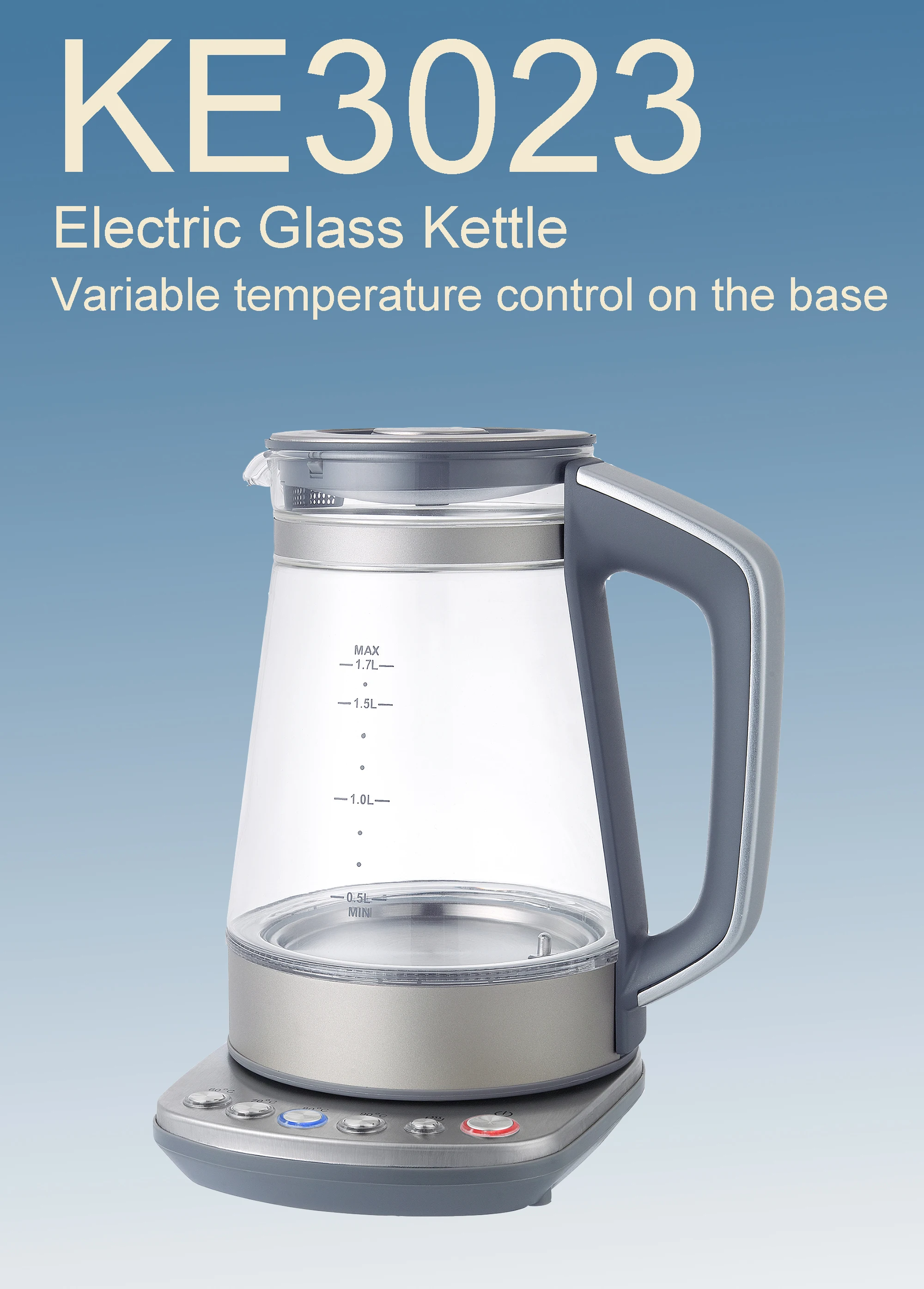 Household Lcd Variable Temperature Control Glass Kettle Variable