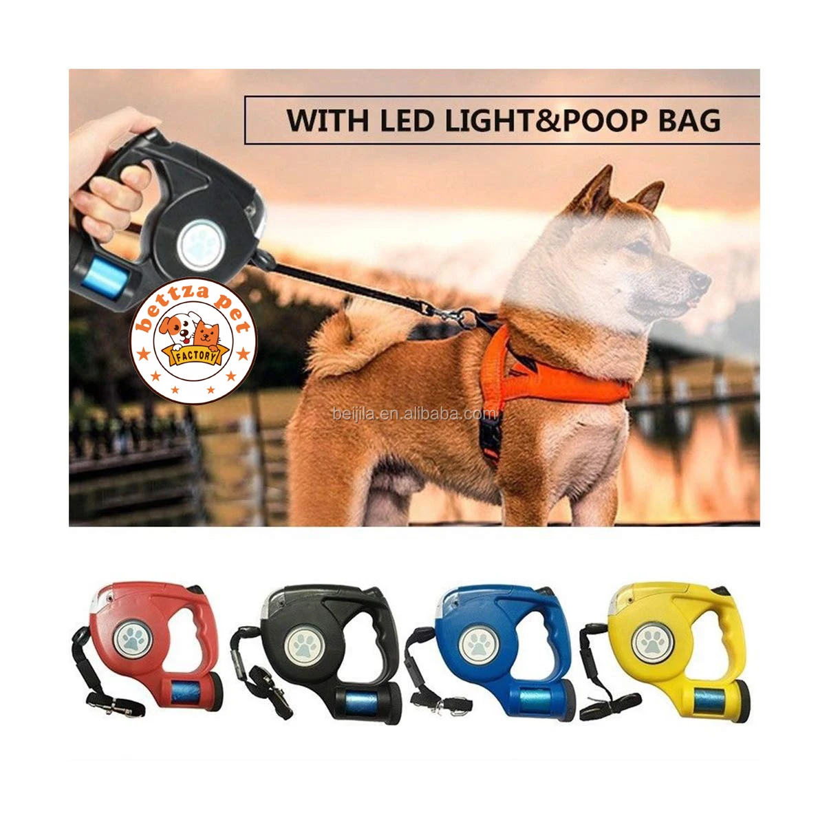 Top Pet Products Supplies 5m Automatic Adjustable Rope Lead Light
