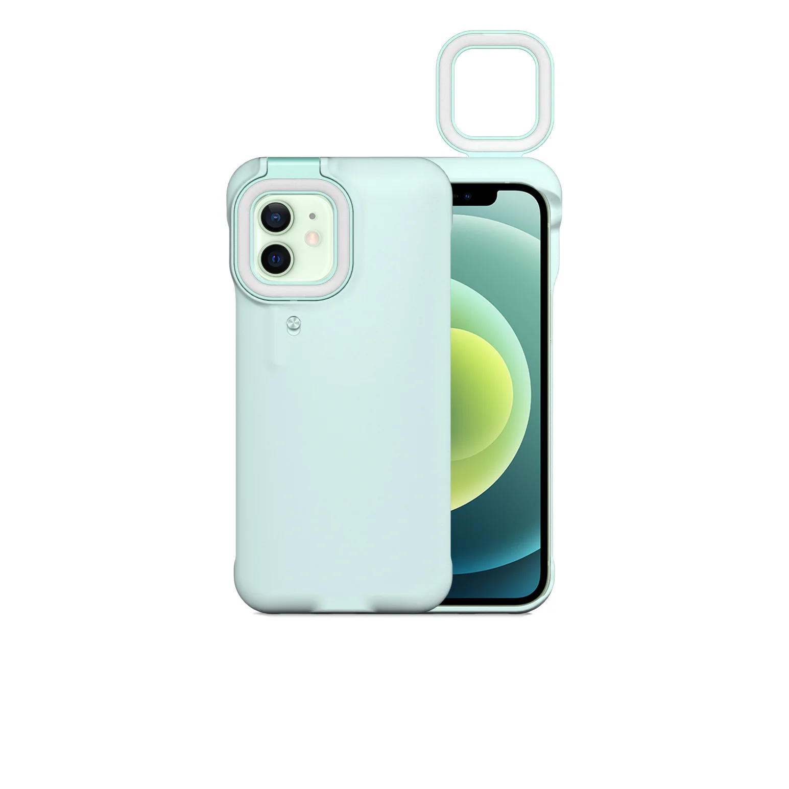 

For Selfie fill light phone case for iphone 11 12 x xr ring light phone case with reverse charging, 2 colors