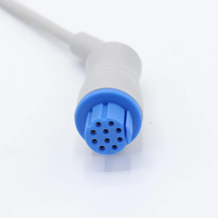 compatible GE-Datex ohmeda ECG cable AHA 3 leadwires pinch connector