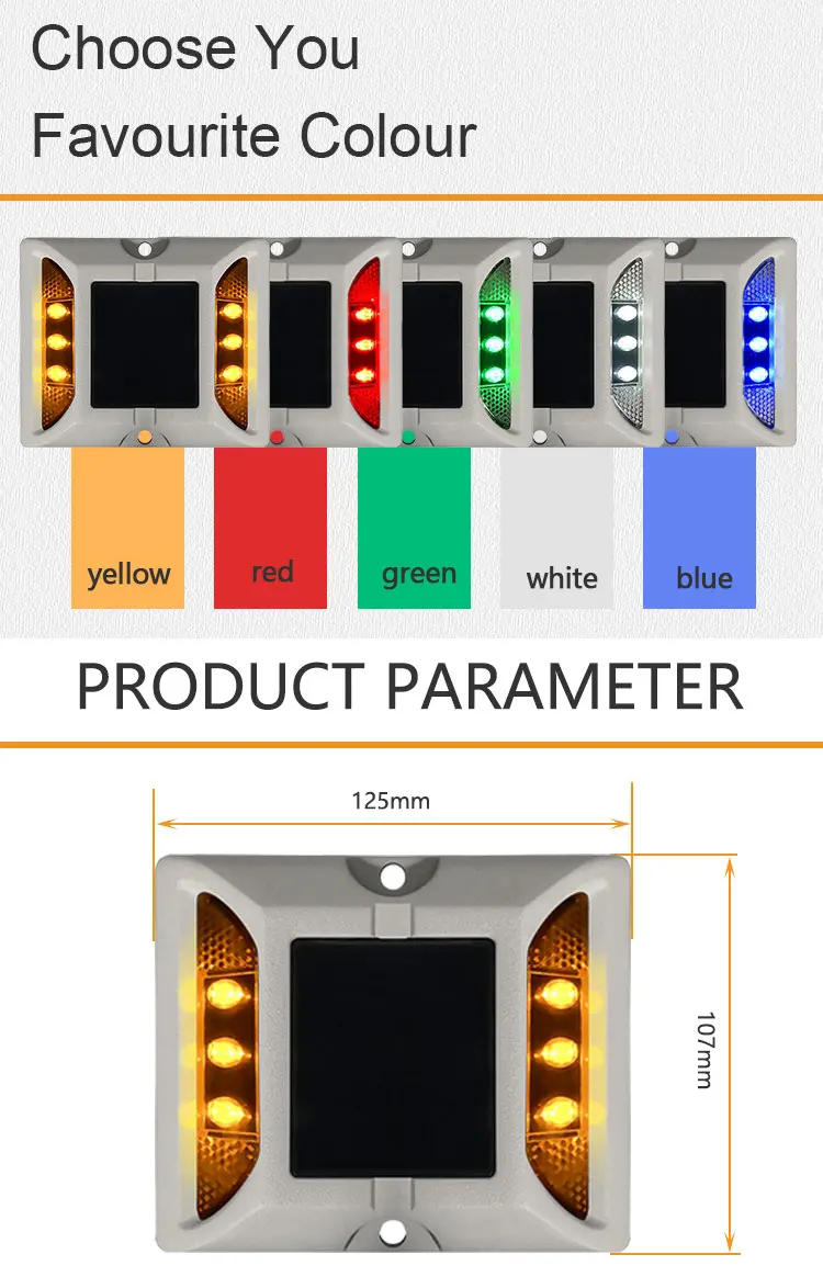 IP68 high brightness driveway motorway green aluminum solar led road marker studs