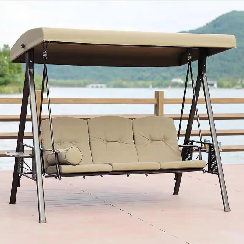 Hot Selling 3 Seat Outdoor Garden Hanging Chair Patio Luxury Swings