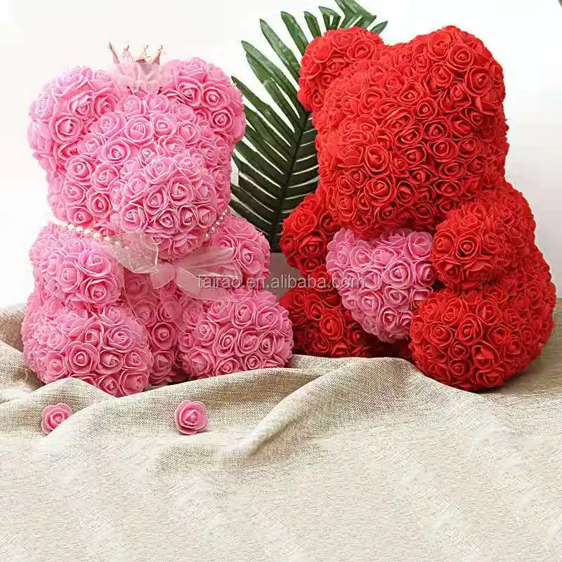 soap flower teddy bear