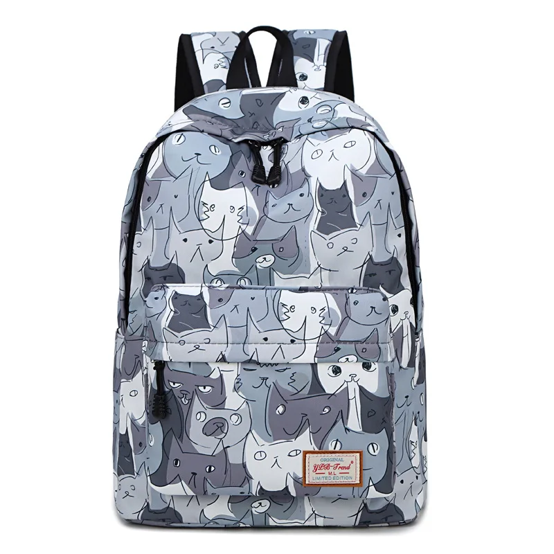 Unisex Waterproof Backpack Female Korean School Bag Large Capacity ...