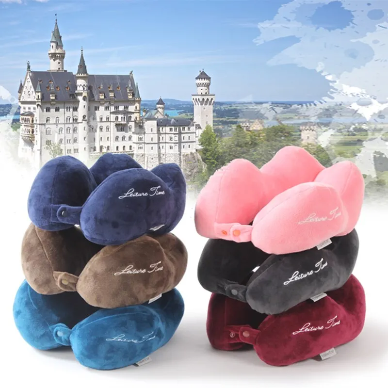 Airplane Support Travel Massage Pillows Comfortable Pillows Home Sleep Memory Foam Neck U-Shape Pillows