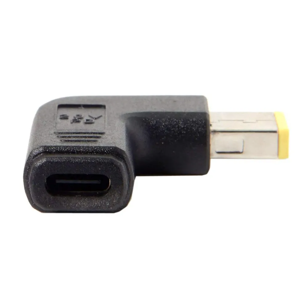 USB Type C Female to Square Male Plug Dc Power Adapter Converter Laptop Charger Connector for Lenovo T450 T450s T460 T470 T470s 