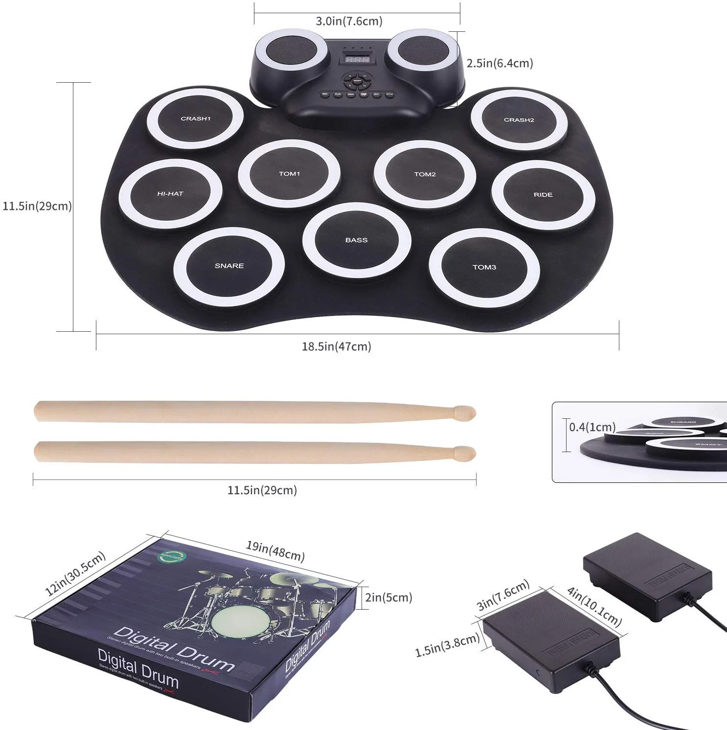 iword electronic digital drum kit