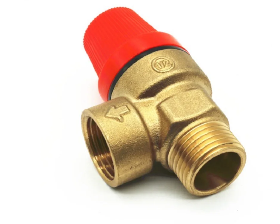 Brass Wallmounted Boiler Safety Valve Water Heater Brass Drain Valve