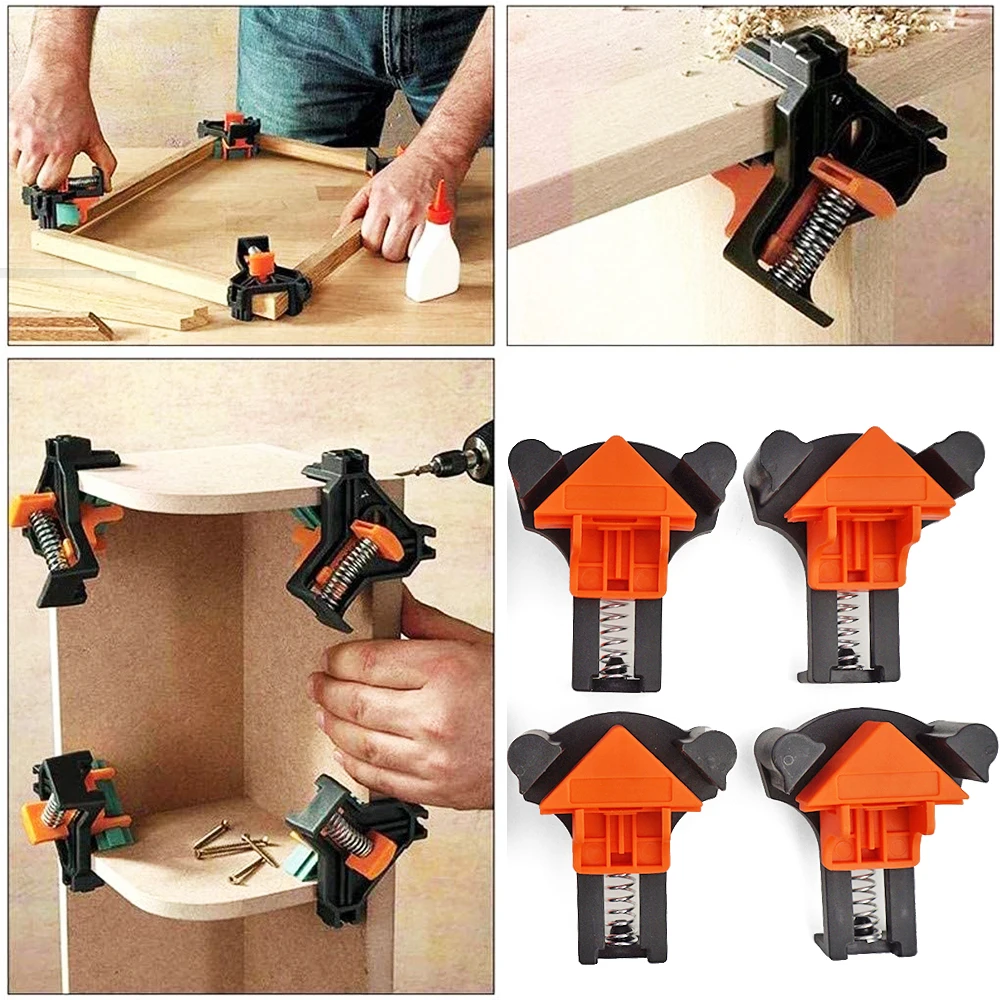 4pcs Angle Clamps Multifunction Woodworking Corner Fixing Clip For
