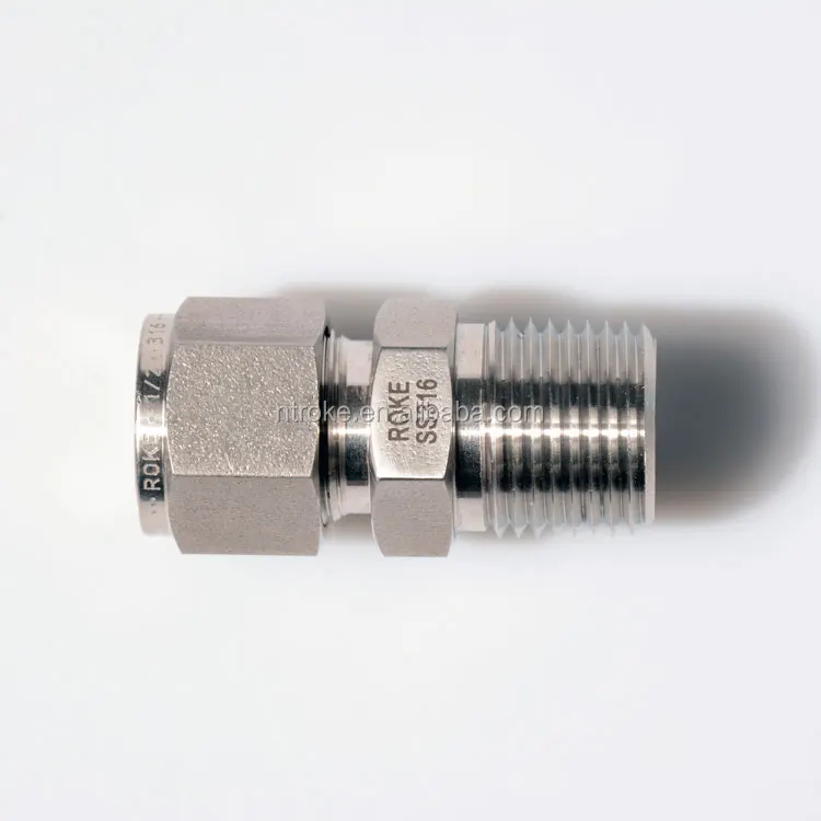 Ss316 Stainless Steel Compression Double Ferrule Union Tube Fittings