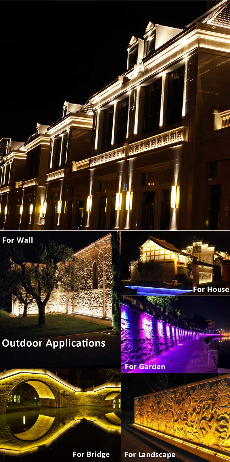 Dimmable 36W Wall Washer DMX Control IP65 Wall Washer Aluminium Led Lighting Profile Waterproof Led Wall Washer Light Housing