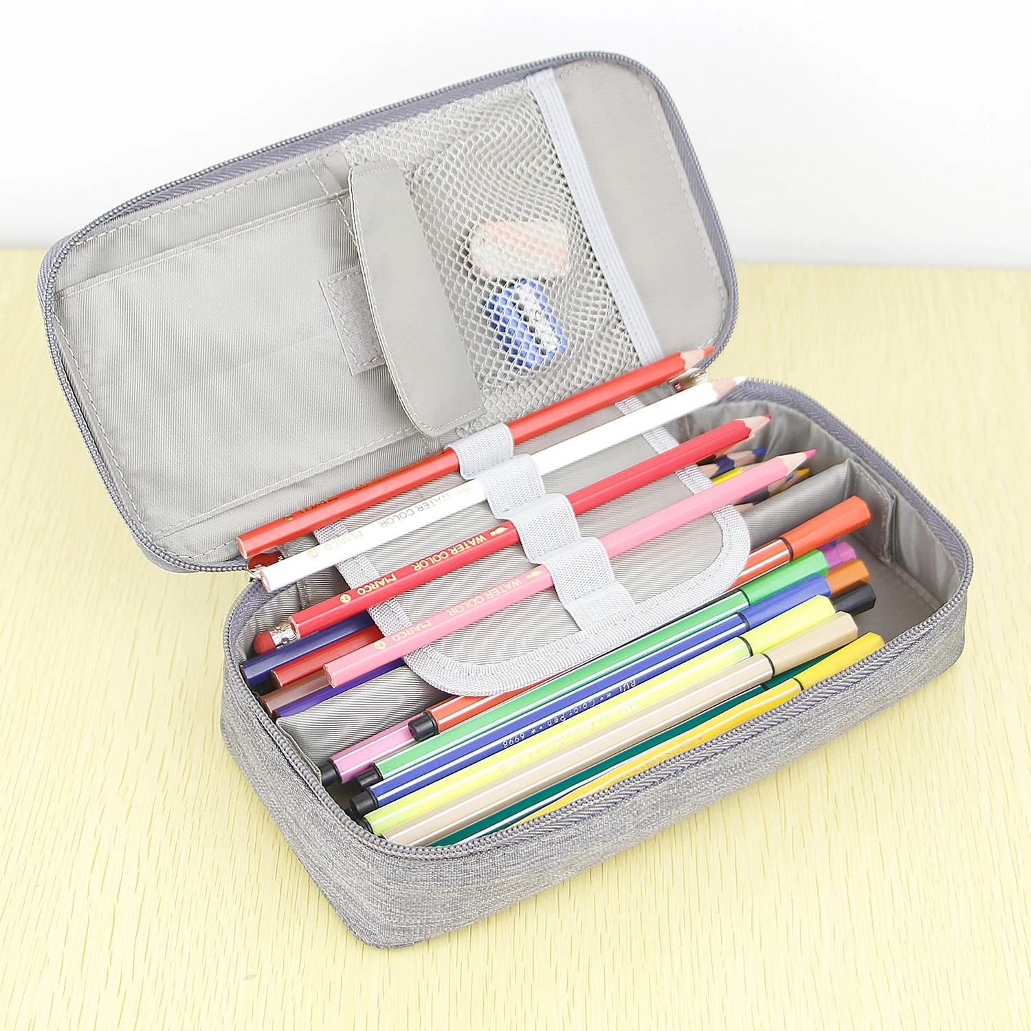 铅笔盒大容量存储牛津布袋袋持有人办公桌笔铅笔铅笔文具组织者铅笔袋