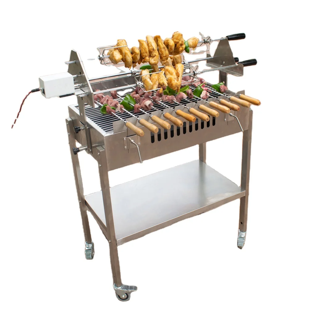 Bbq Outdoor Cypriot Grill Top Rotisserie Kebab Skewers With Skewer